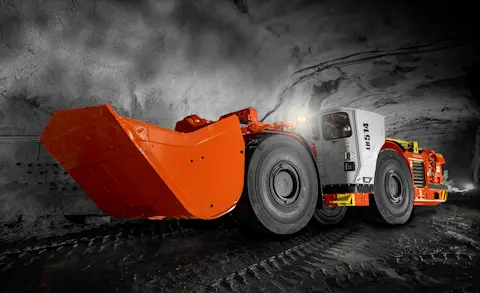 Mining machinery with rugged electronic display cluster